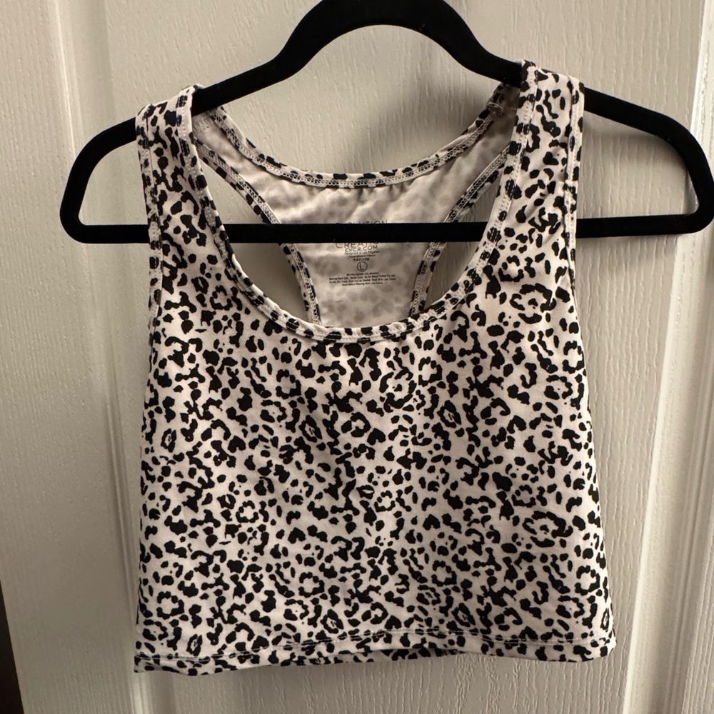 Leopard Print Women's Crop Tank